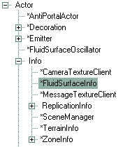 Selecting a FluidSurfaceInfo