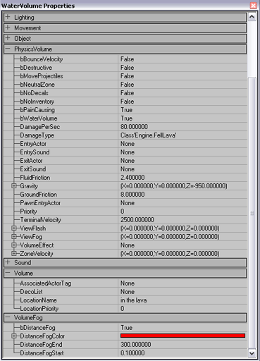 Lava Properties